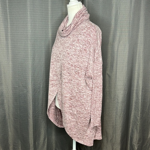 WONDERLAND BY ORANGE PURPLE MARBLE LONG SLEEVE ASYMMETRICAL SWEATER Medium NEW - Picture 2 of 10